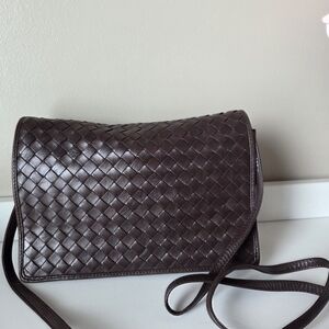 Bottega Veneta Dark Brown Crossbody Bag